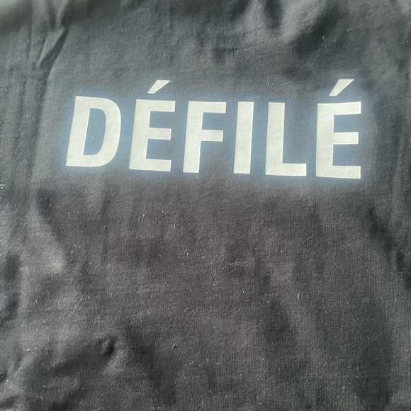 BALENCIAGA DEFILE LOGO PRINT LONG SLEEVE SHIRT BLACK OVERSIZED SZ S - Picture 7 of 7